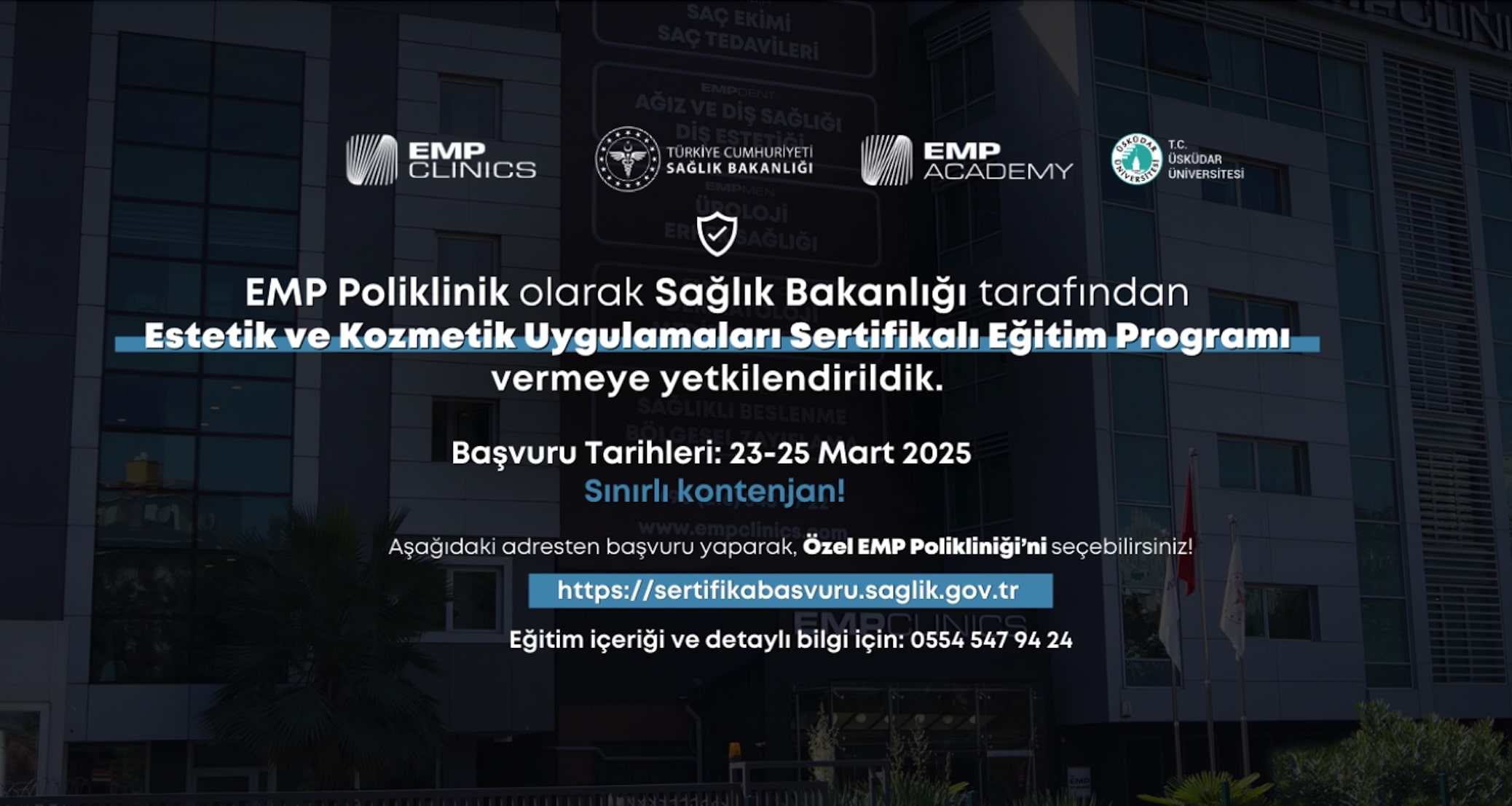 Estetik ve Kozmetik Uygulamalar Sertifikalı Eğitim Programı Başvuruları Başladı